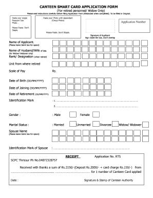 canteen smart card application form for widow|army canteen card apply.